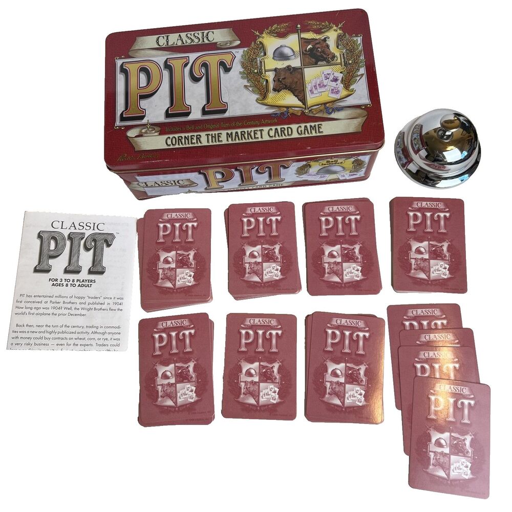 Classic Pit Card Game "A FAVORITE SINCE 1904" VERY RARE Tin  Card Game